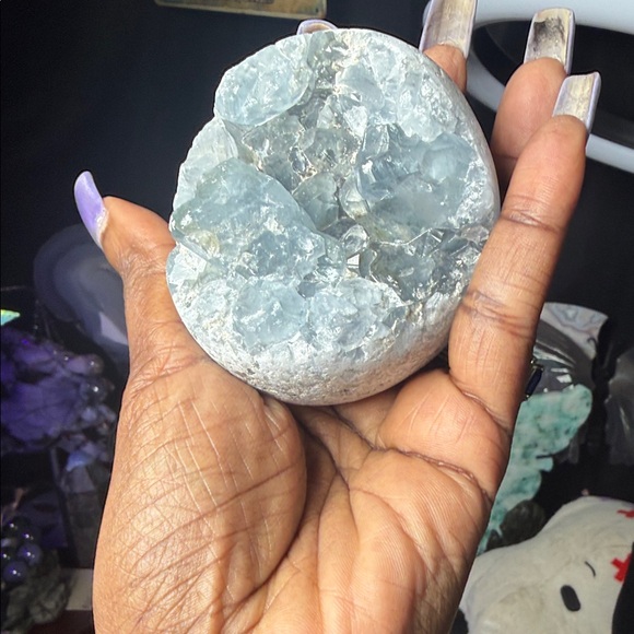 Crystal Luxury Psychology Accessories - Raw Blue Celestite Crystal Stone